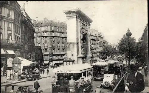 Ak Paris X, La Porte St. Denis, Grand Boulevard, Bus