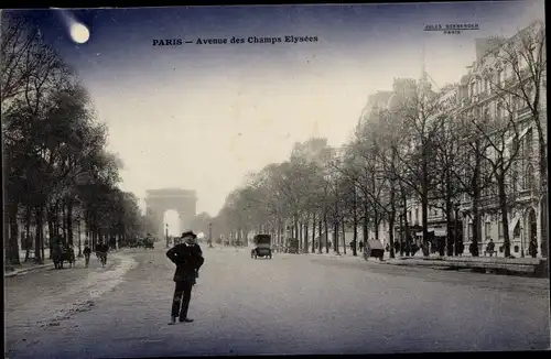 Ak Paris VIII, Avenue des Champs Elysees, Arc de Triomphe de l’Étoile