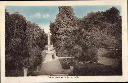Ak Coutances Manche, Le Jardin Public