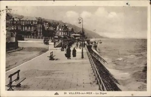 Ak Villers sur mer Calvados, La Digue