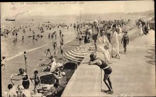 Ak Villers sur mer Calvados, La Plage a maree haute