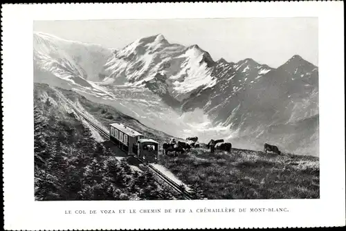 Ak Col de Voza Savoie, Mont-Blanc, Zahnradbahn