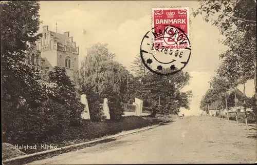 Ak Halsted Lolland Dänemark, Straßenpartie