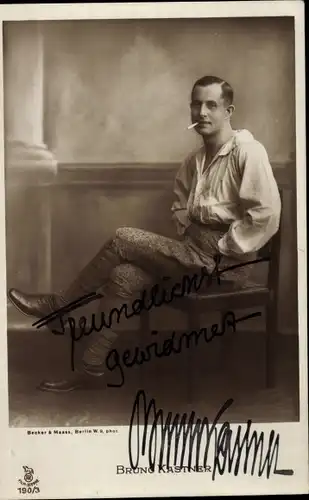 Ak Schauspieler Bruno Kastner, Portrait, Autogramm