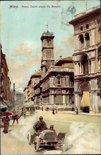 Litho Milano Lombardia, Piazza Duomo angolo Via Mercanti