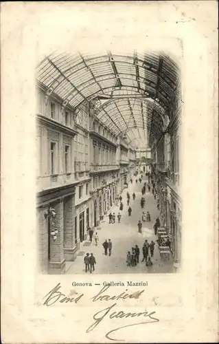 Ak Genova Genua Liguria, Galleria Mazzini