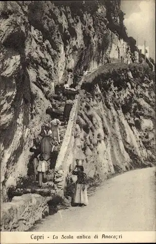 Ak Anacapri Capri Neapel Campania, La Scala antica