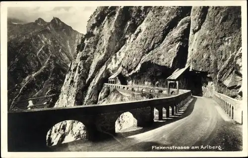 Ak Flexenstraße Flexenpass Vorarlberg, am Arlberg, Tunnel
