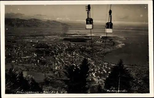 Foto Ak Bregenz am Bodensee Vorarlberg, Pfänderbahn, Seilbahn, Panorama