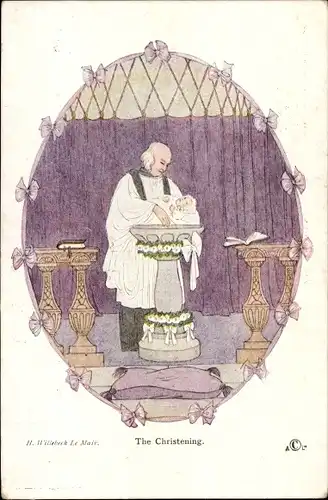 Künstler Ak Willebeek Le Mair,H., Kindstaufe