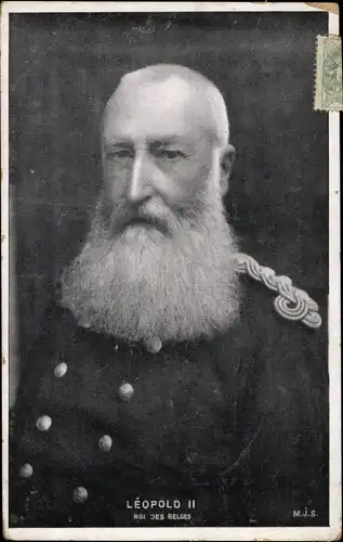 Ak Léopold II, roi des Belges, König Leopold II. von Belgien