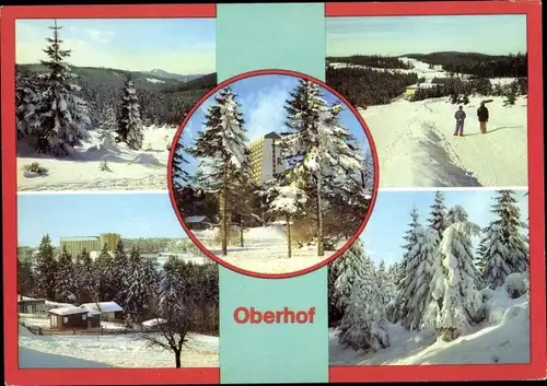 Ak Oberhof im Thüringer Wald, Erholungsheim, Teilansichten, Winter