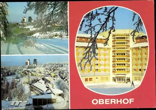 Ak Oberhof im Thüringer Wald, FDGB-Erholungsheim Fritz Weineck, Interhotel Panorama, Winter