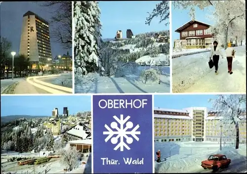 Ak Oberhof im Thüringer Wald, FDGB-Erholungsheim Rennsteig, Interhotel Panorama, Winter