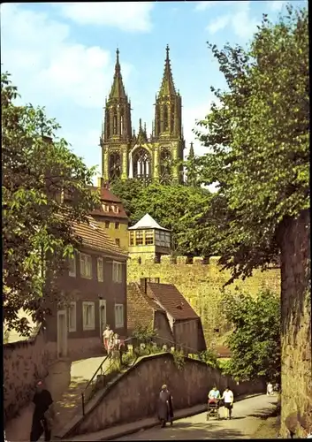 Ak Meißen an der Elbe, Hohlweg, Kirche