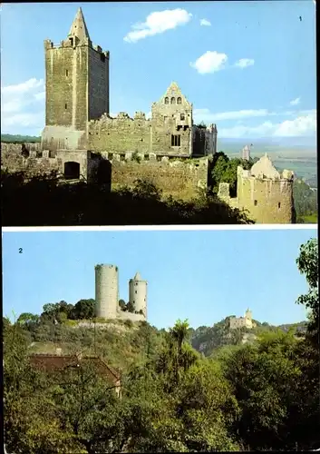 Ak Bad Kösen Naumburg an der Saale, Rudelsburg, Burg Saaleck