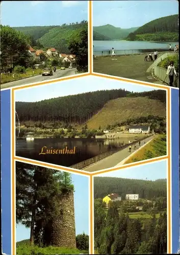 Ak Luisenthal im Thüringer Wald, Ohratalsperre, Ruine der Käfernburg, FDGB-Erholungsheim Adolf Deter