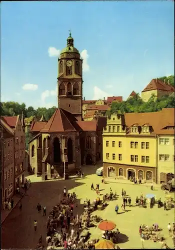 Ak Meißen an der Elbe, Marktplatz, Frauenkirche