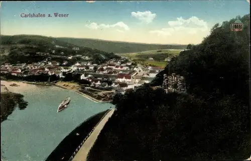 Ak Bad Karlshafen an der Weser, Panorama