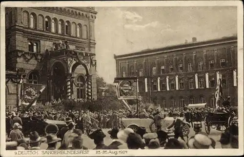 Ak Hannover in Niedersachsen, 9. Deutsches Sängerbundesfest 1924, Festumzug