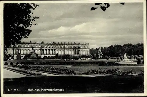 Ak Herrenchiemsee Herreninsel Chiemsee Oberbayern, Schloss