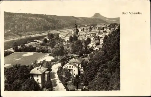 Ak Bad Schandau Sächsische Schweiz, Panorama
