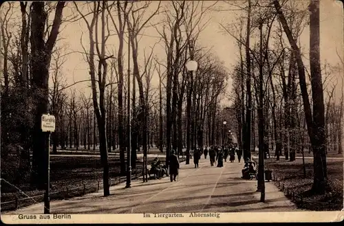 Ak Berlin Tiergarten, Ahornsteig