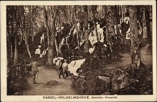 Ak Bad Wilhelmshöhe Kassel in Hessen, Steinhöfer Wasserfall