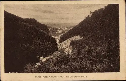 Ak Friedrichroda im Thüringer Wald, Blick vom Klinkenstein