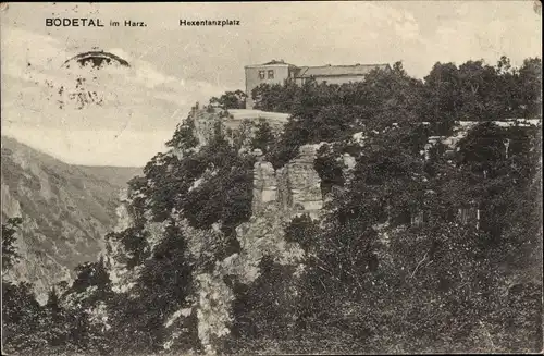 Ak Thale im Harz, Bodetal, Hexentanzplatz
