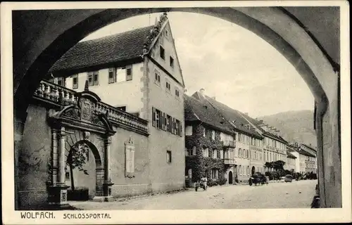 Ak Wolfach im Schwarzwald, Schlossportal