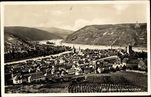 Ak Bingen am Rhein, Panorama, Niederwald