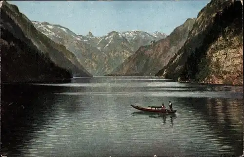 Künstler Ak A. Gerhardt, Königsee Königssee Oberbayern, Panorama