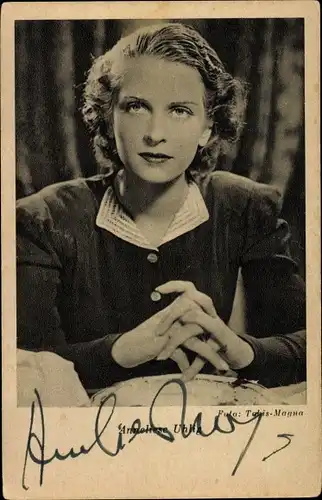 Ak Schauspielerin Anneliese Uhlig, Portrait