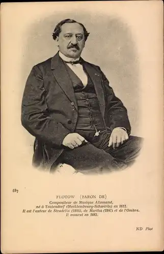 Ak Komponist Friedrich von Flotow, Portrait