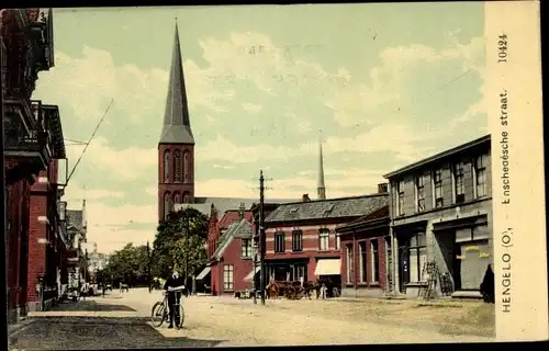 Ak Hengelo Overijssel Niederlande, Enschede Straße