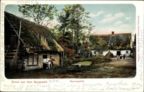 Ak Bauerngehöft im Spreewald