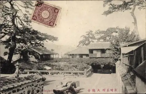 Ak Nagasaki Präfektur Nagasaki Japan, Tempel