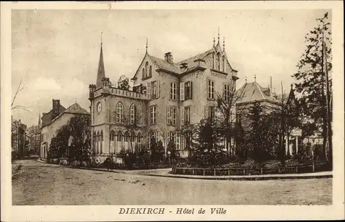 Ak Diekirch Luxemburg, Rathaus