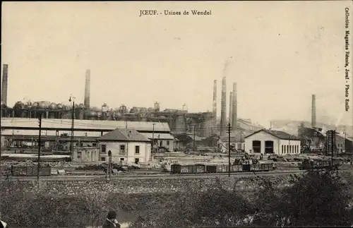 Ak Joeuf Meurthe et Moselle, Usines de Wendel