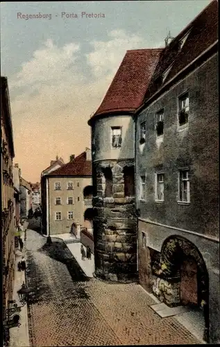 Ak Regensburg an der Donau Oberpfalz, Porta Pretoria