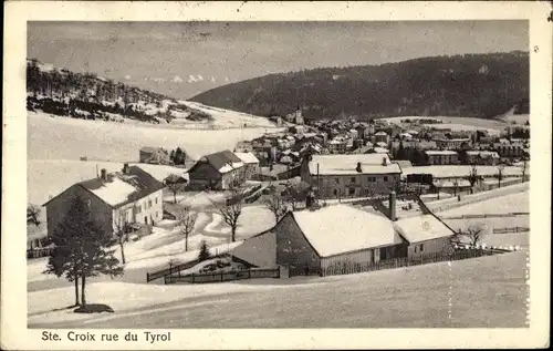 Postkarte Sainte Croix Kanton Waadt, Teilansicht, Winter