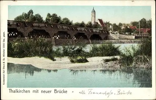 Ak Thalkirchen München, Neue Brücke