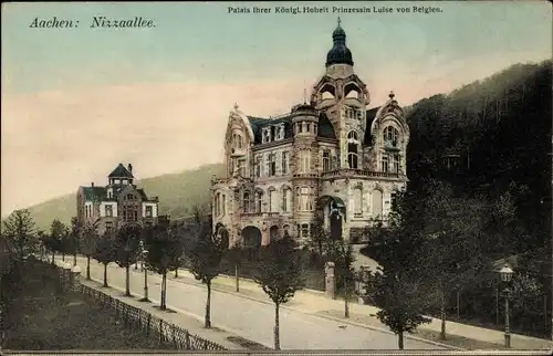 Ak Aachen Westfalen, Villa, Nizzaallee, Palais Prinzessin Luise von Belgien