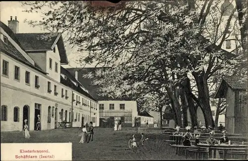 Ak Schäftlarn Oberbayern, Klosterbrauerei