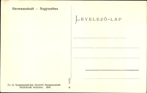 Ak Sibiu Nagyszeben Hermannstadt Rumänien, Totalansicht