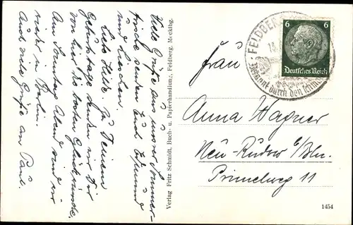 Ak Feldberg in Mecklenburg, Fürstenbergerstraße