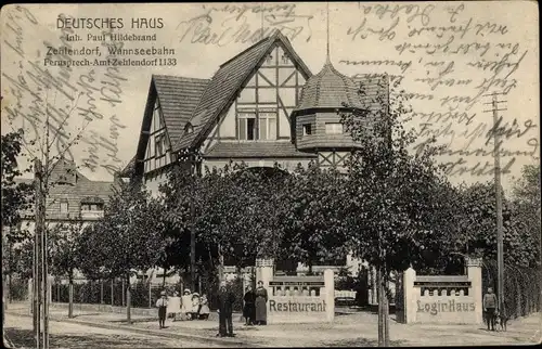 Ak Berlin Zehlendorf, Restaurant Deutsches Haus