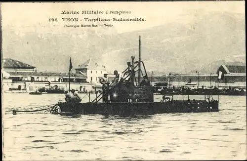 Ak Französisches U Boot, Thon