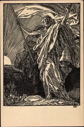 Künstler Ak Schäfer, Rudolf, Der Auferstandene